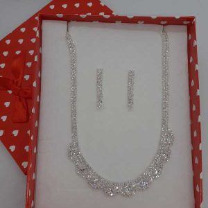 Set cu strasuri argintii 0106