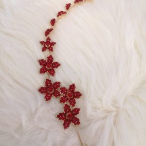 Accesoriu de păr cu flori cu cristale și strasuri