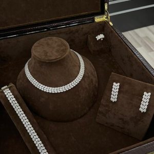 Set pentru mirese cu colier, cercei, bratara si inel 28