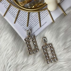 Cercei oversize cu cristale