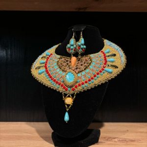 Set handmade colier și cercei Cleopatra - 39
