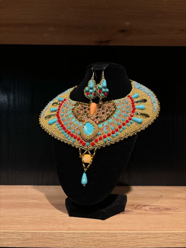 Set handmade colier și cercei Cleopatra - 39