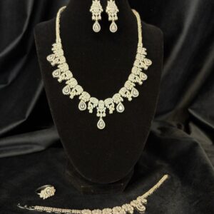 Set pentru mirese cu zirconii argintii – 87