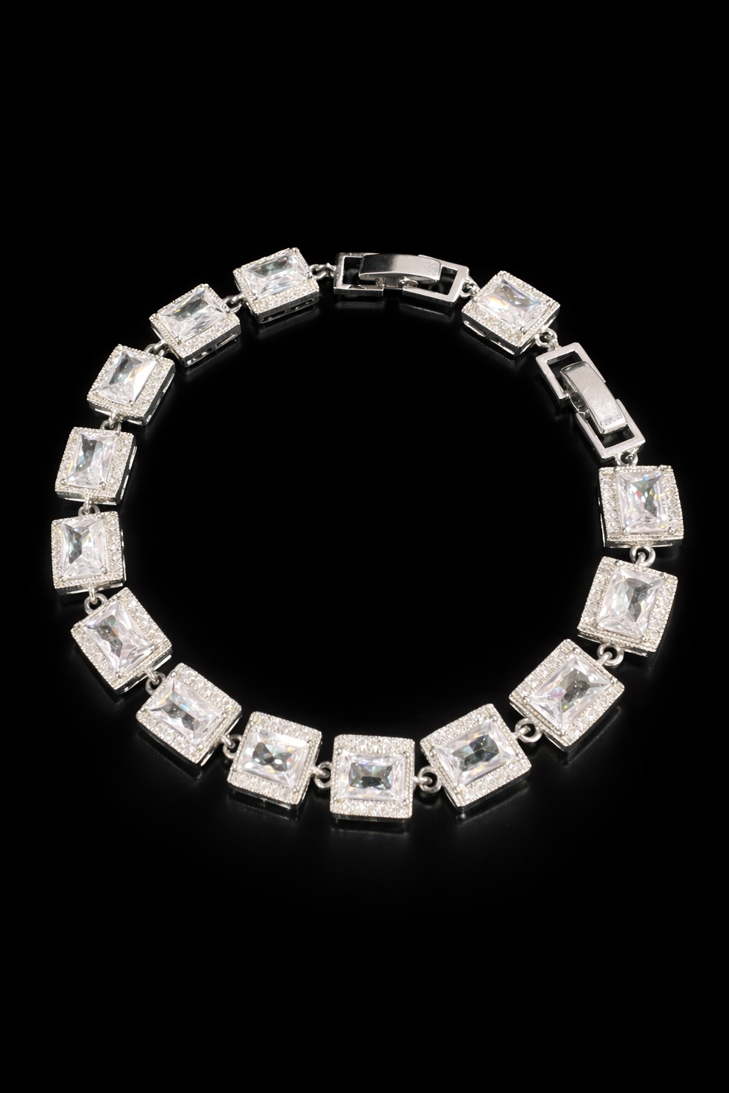 Bratara argintie cu zirconii-06