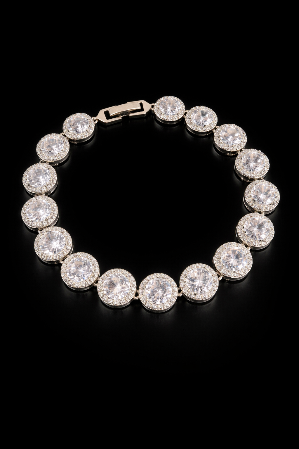 Bratara argintie cu zirconii-07