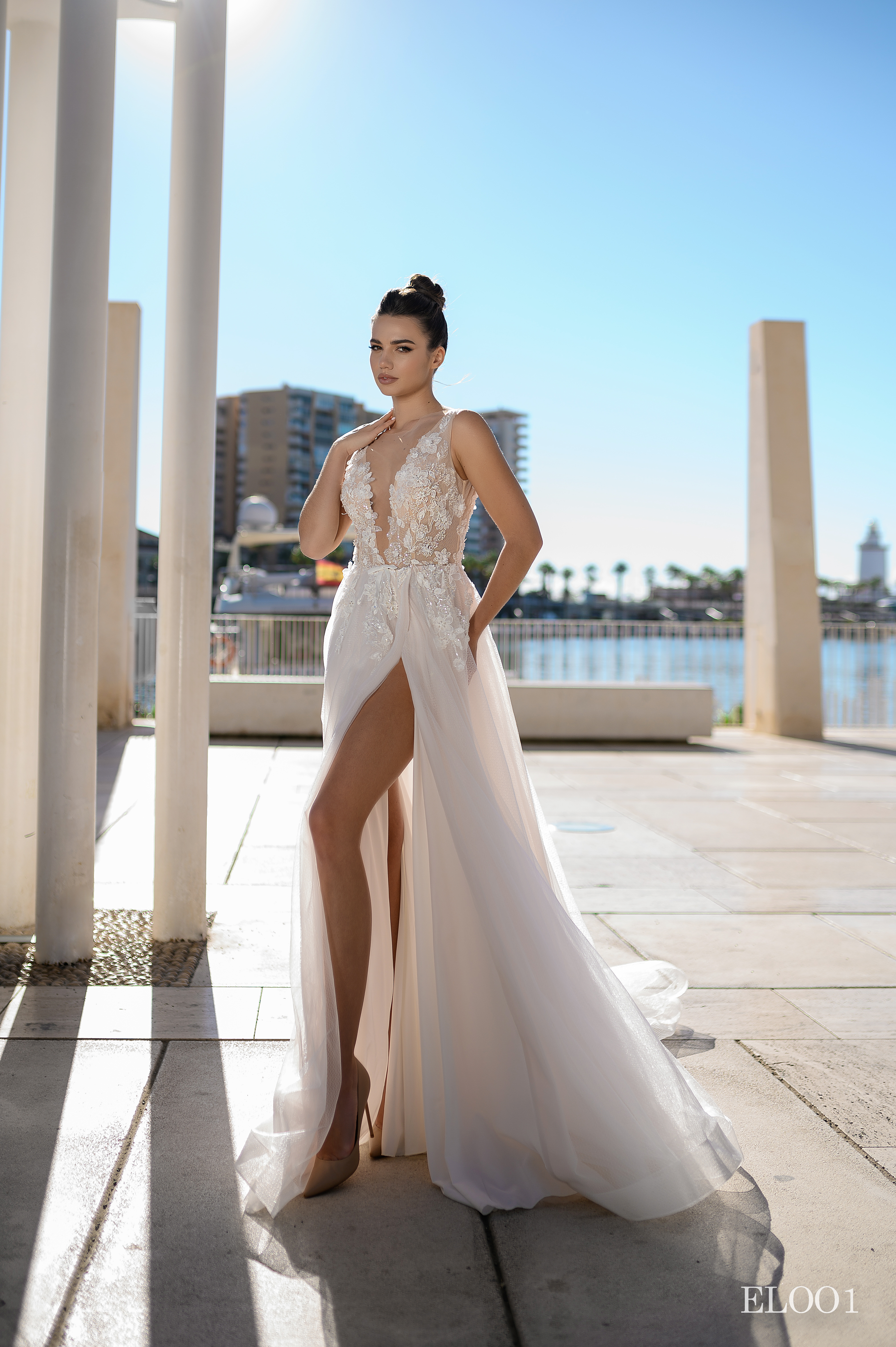 Rochie de mireasă made-to-measure fotografiată pentru Kreativa