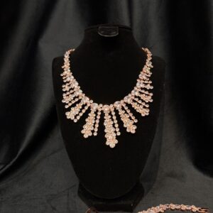 Set rose gold cu zirconiu strălucitor – 114