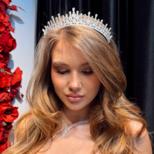 Coroniță argintie cu zirconiu strălucitor - 42501