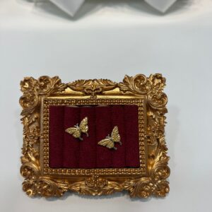 Cercei fluture, placati cu aur 18k - 59