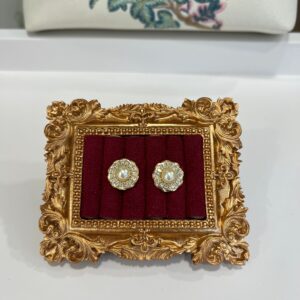 Cercei placati cu aur 18k, cu perle- 53