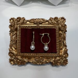 Cercei cu perlă,placați cu aur 18k - 73