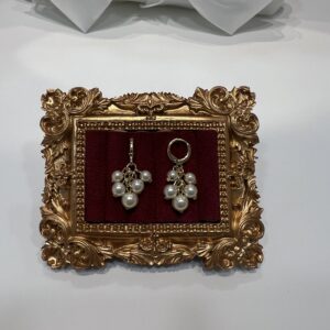 Cercei placați cu aur 18k și perle - 72