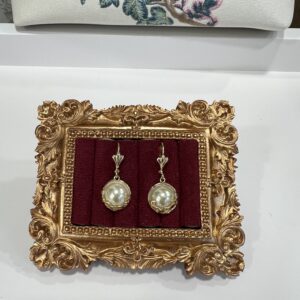 Cercei cu perlă,placați cu aur 18k - 65