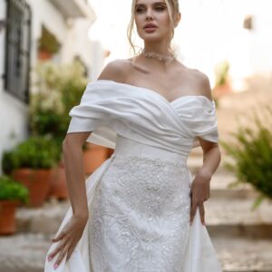 Rochie de mireasa sirena luxury cu suprarochie detasabila | Eleonor 030 | Kreativa Bridal Iasi