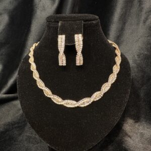 Set pentru mirese cu zirconiu auriu